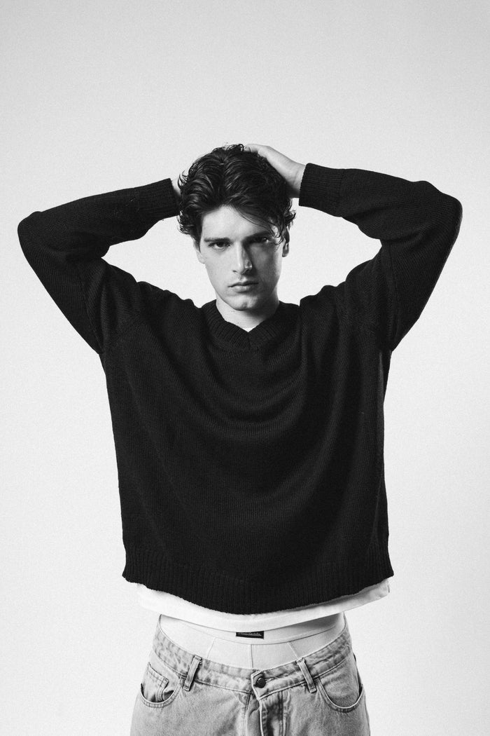 Maglione Cropped Lana Merino