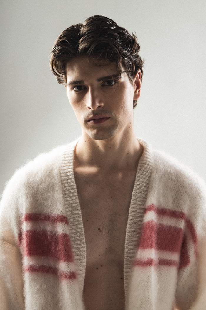 Cardigan in Mohair e Seta