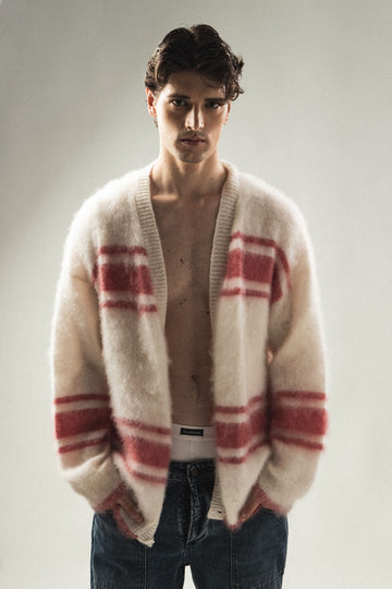 Cardigan In Mohair E Seta