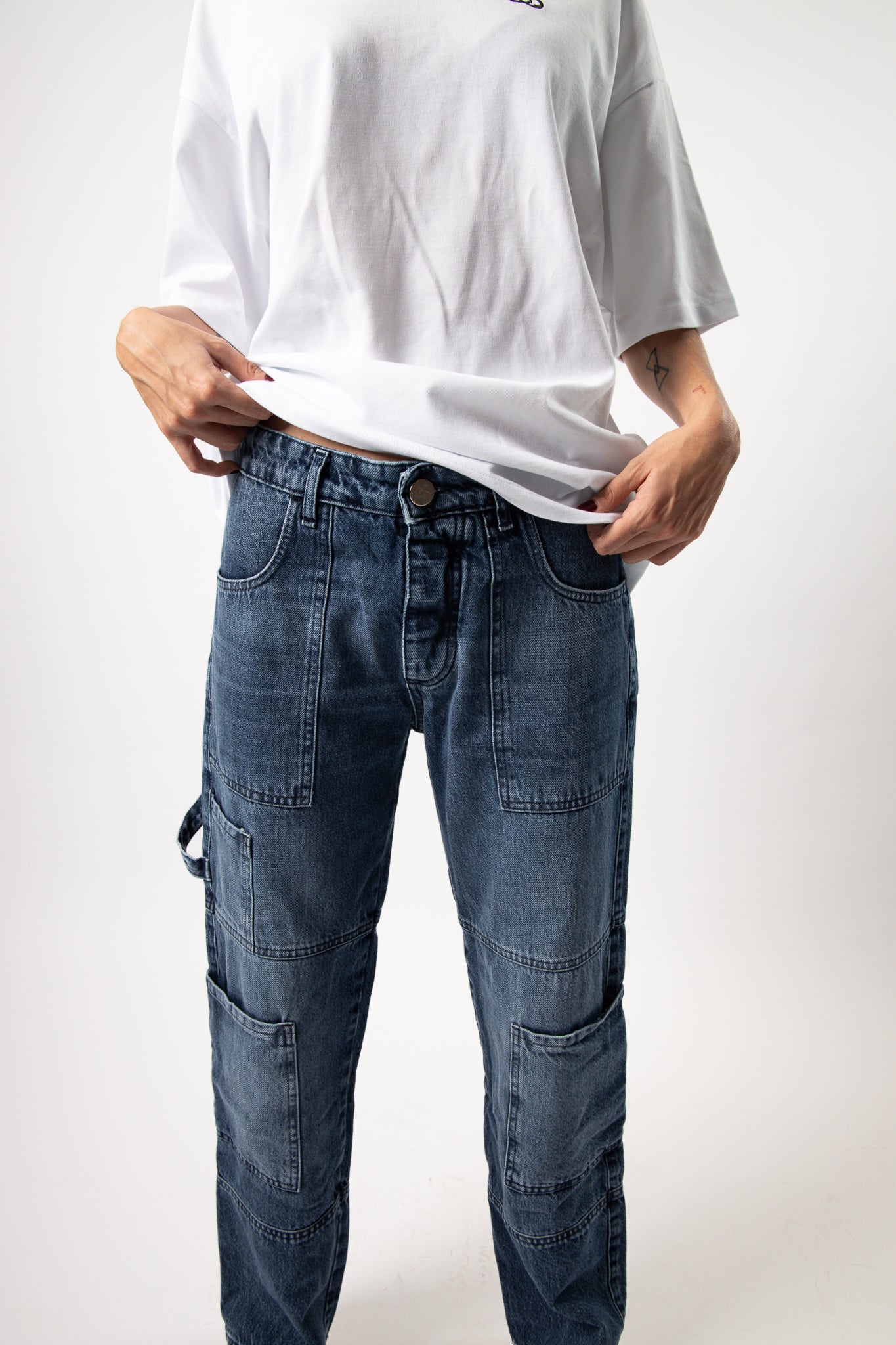 Jeans Baggy stone washed