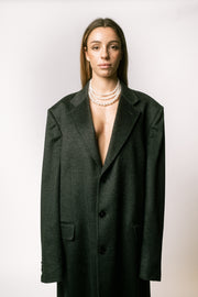 Oversized Coat in Virgin Wool and Cashmere