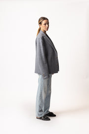 Alpaca and Wool Cropped Coat
