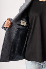 Alpaca and Wool Cropped Coat