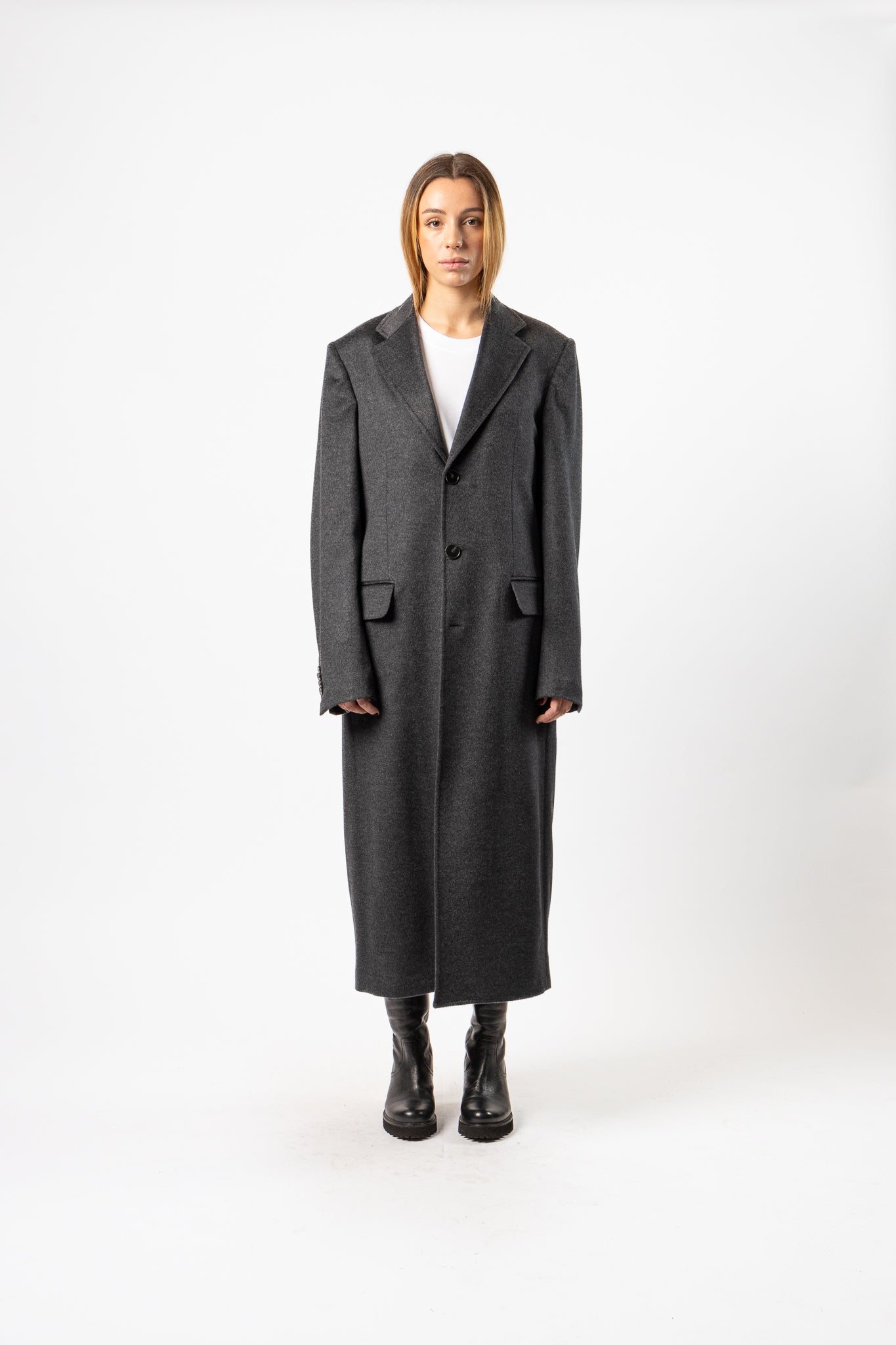 Oversized Coat in Virgin Wool and Cashmere | Maison Rags