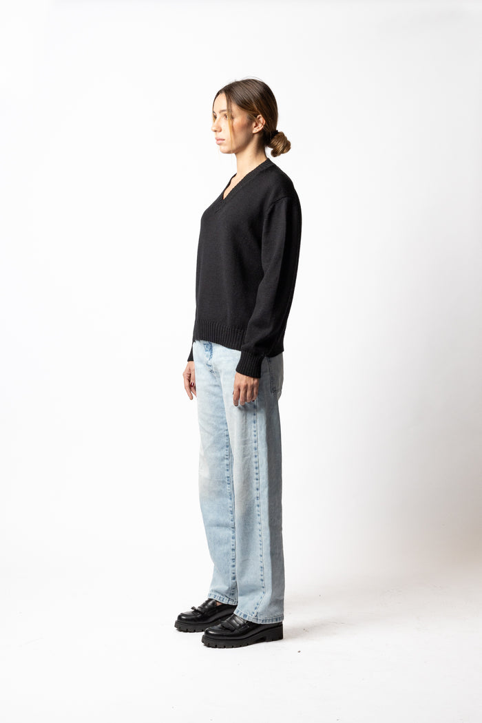 Maglione Cropped Lana Merino