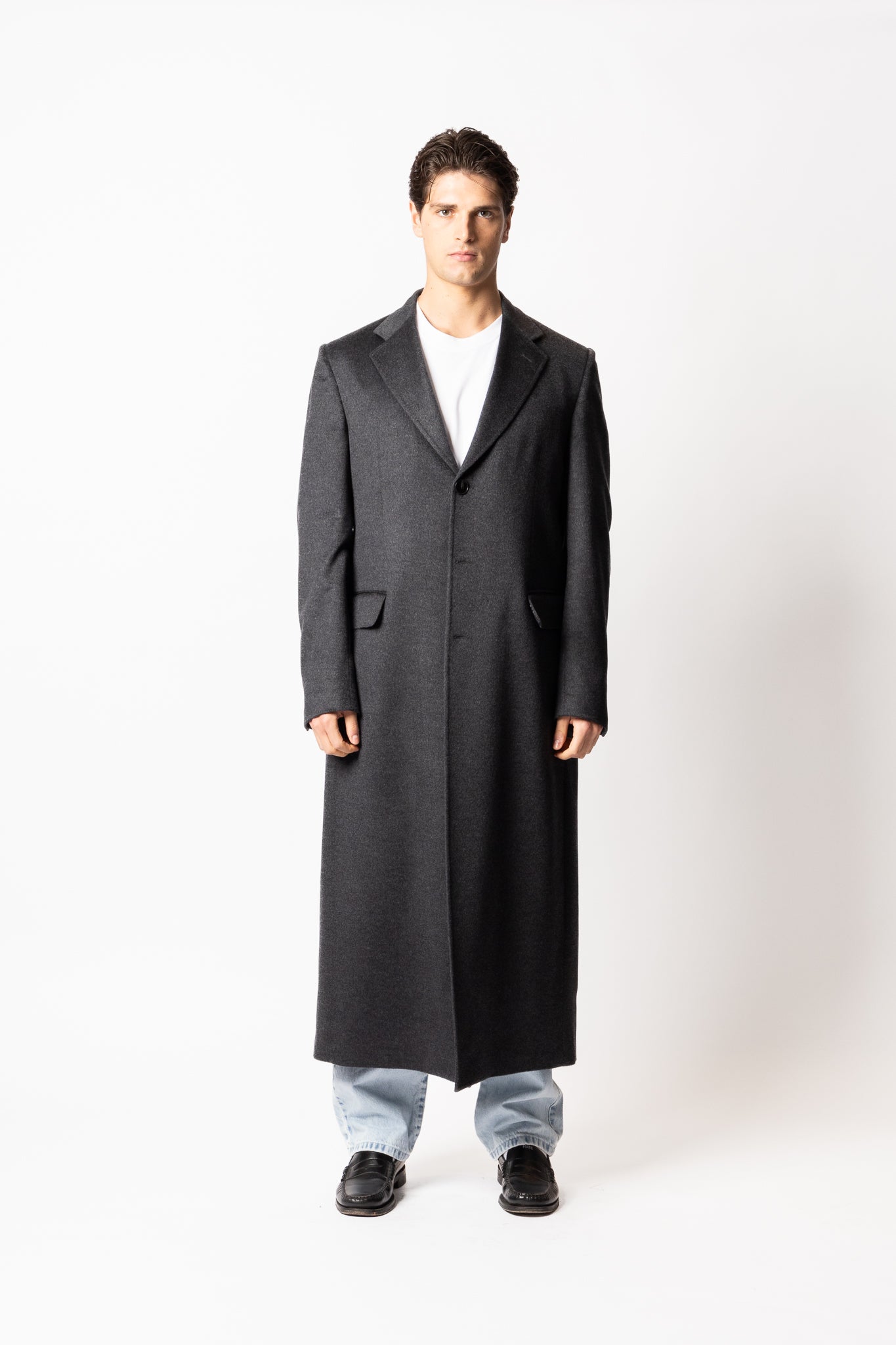 Oversized Coat in Virgin Wool and Cashmere | Maison Rags
