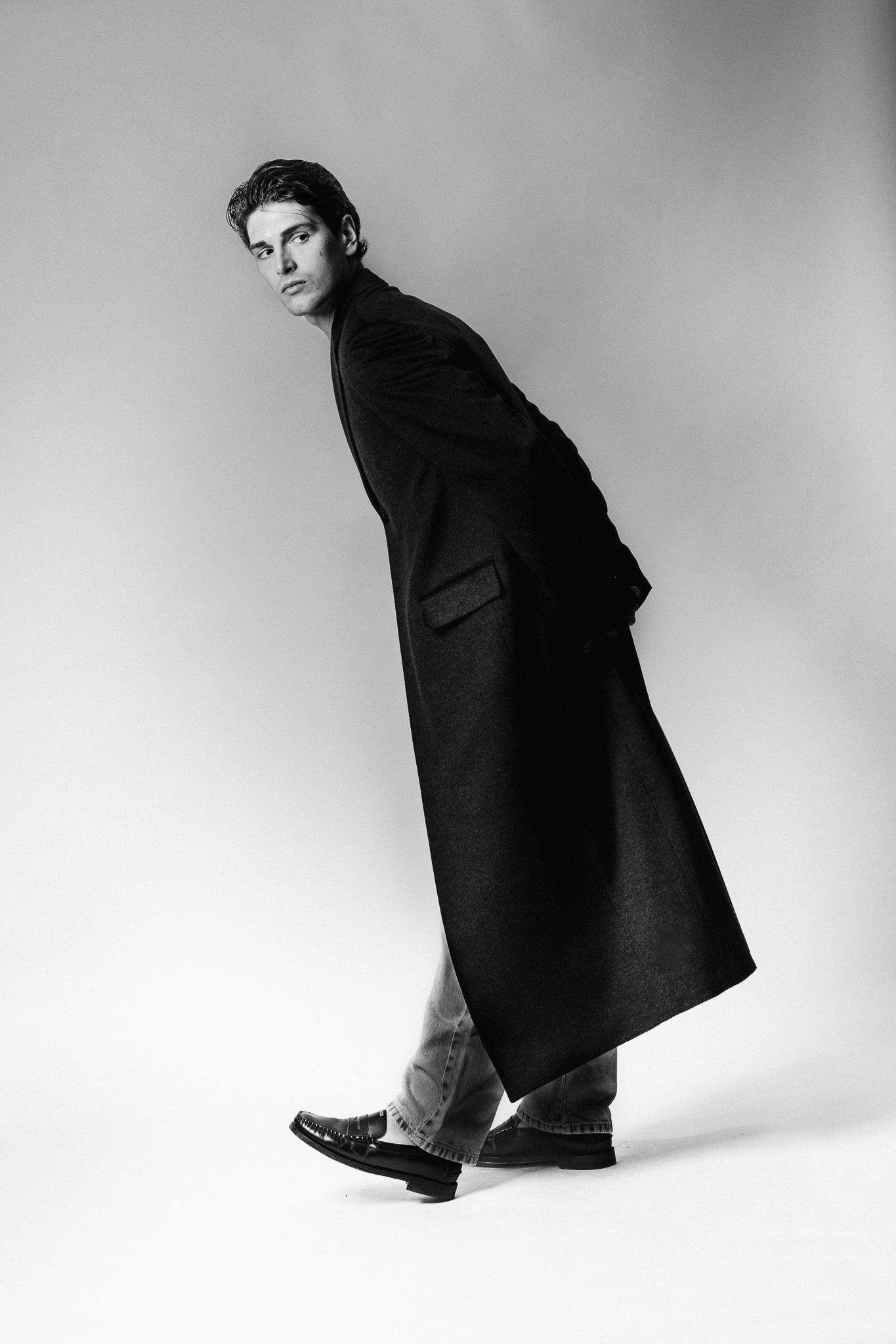 Oversized Coat in Virgin Wool and Cashmere | Maison Rags