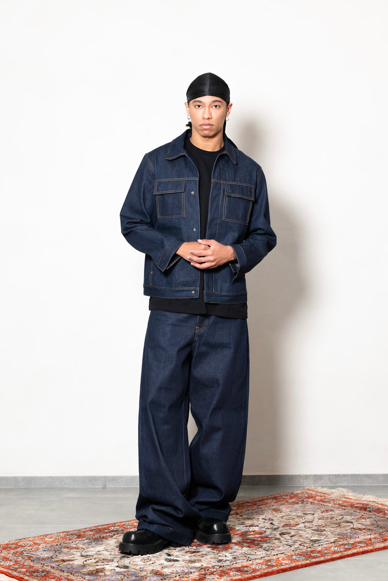 Jeans Raw Denim Selvedge Over Baggy  - PREORDER