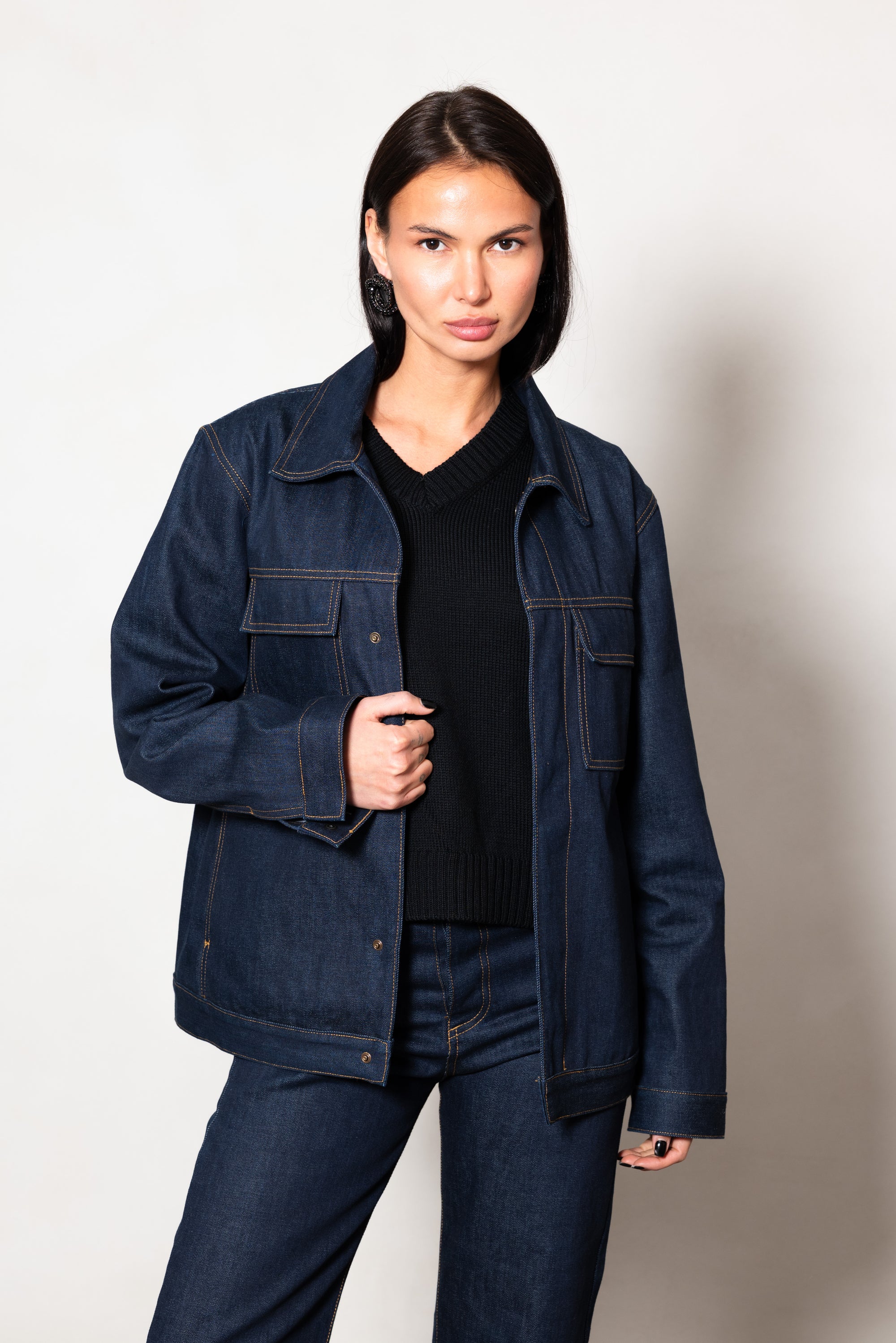 Cropped Jacket Raw Denim Selvedge - PREORDER